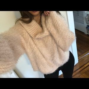 Bar III Sweaters - Blush fuzzy comfy warm sweater😍 Bar III Sweaters - Blush fuzzy comfy warm sweater😍